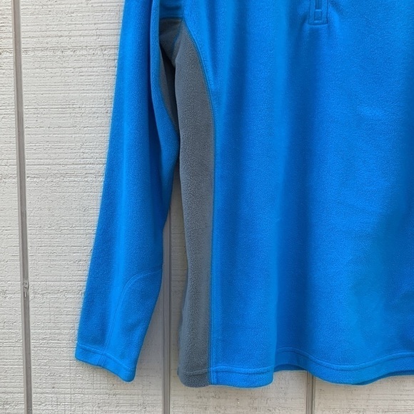 COLUMBIA Men's Pine Ridge Half Zip Fleece - Turquoise/Charcoal - Picture 6 of 13